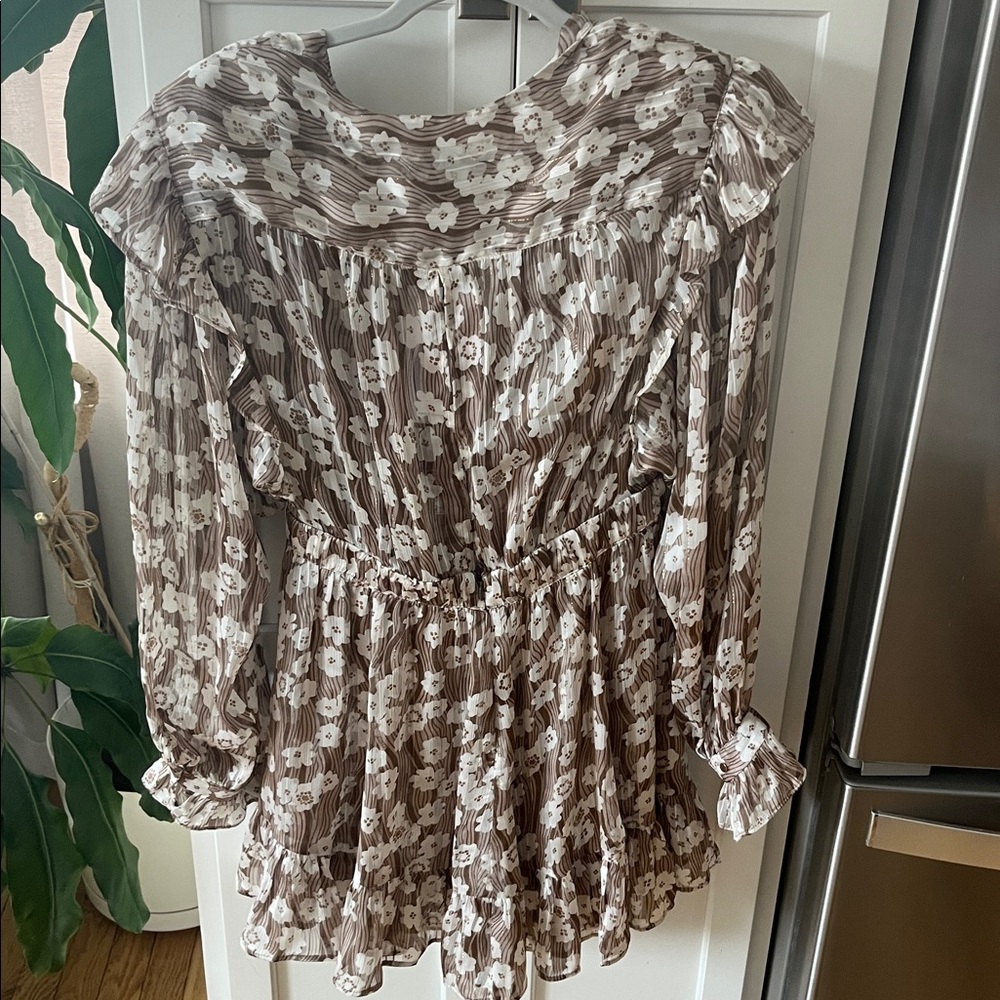 Sabina musayev Evan long sleeve floral mini dress sz M NWT - Picture 6 of 7